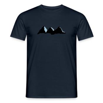 mountain highlander drawing vector - Men's T-Shirt - navy - Front - AI Model Male 178 light (178cm)