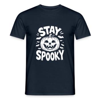 Stay Spooky Funny Halloween Design - Men's T-Shirt - navy - Front - AI Model Male 178 light (178cm)