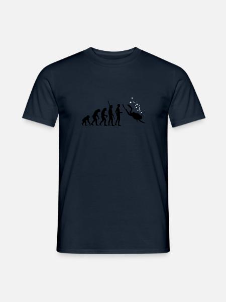 evolution_taucher_c_2c - Männer T-Shirt - Navy