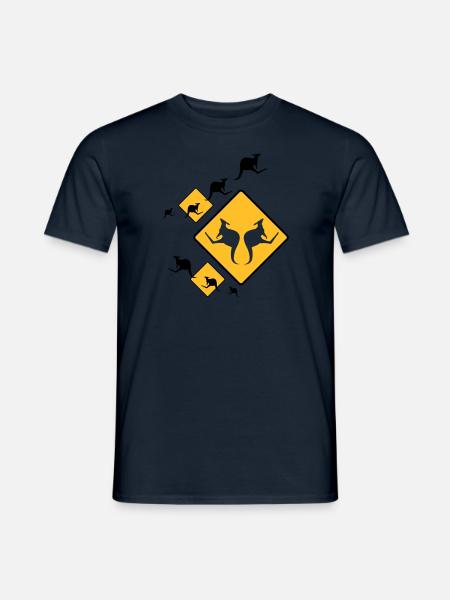 KANGAROO FUN - Men's T-Shirt - navy