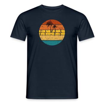 Pulse Pulse Palms 2 - Men's T-Shirt - navy - Front - AI Model Male 178 light (178cm)