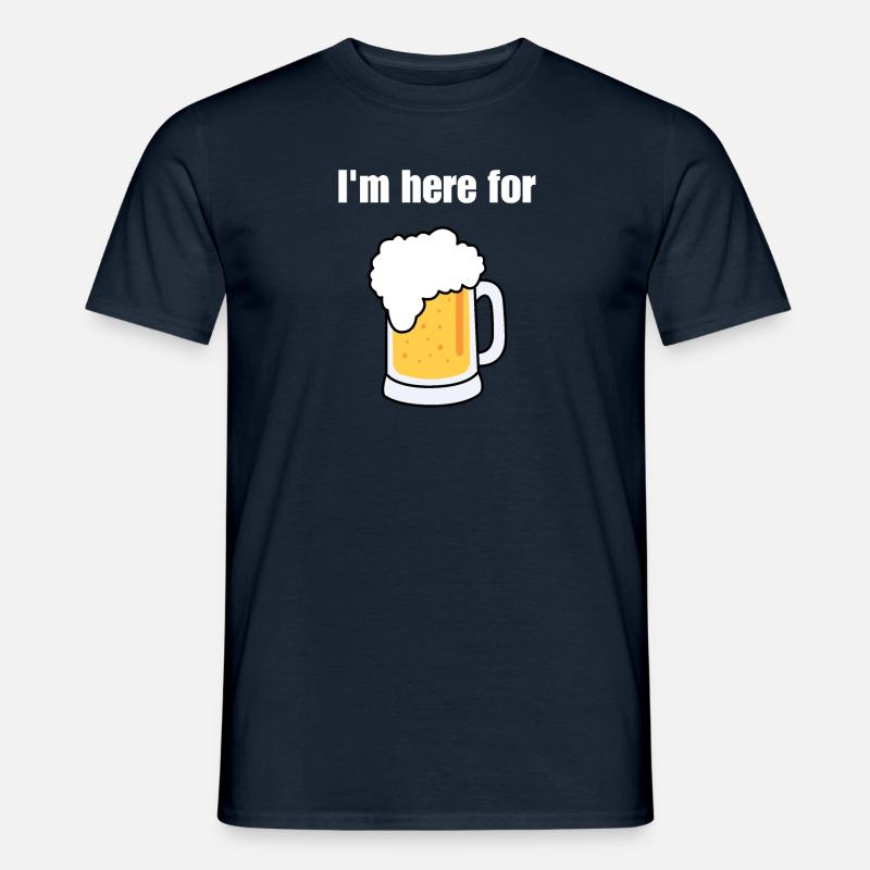 Here for Beer - Men’s T-shirt - navy