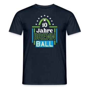 Brennball Jubiläum 10 Jahre Trainer Spieler Jubi - Männer T-Shirt - Navy - Vorne - AI Model Male 178 light (178cm)