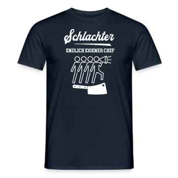 Schlachter Chef Schlachterei Metzger Fleischer - Männer T-Shirt - Navy - Vorne - AI Model Male 178 light (178cm)