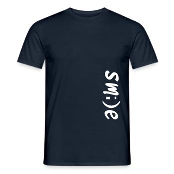 Smile smile - Men's T-Shirt - navy - Front - AI Model Male 178 light (178cm)