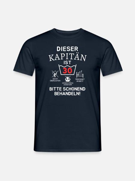 Dieser Kapitän ist 30. Schonend behandeln - Männer T-Shirt - Navy