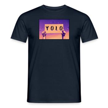 Sign - YOLO - Men's T-Shirt - navy - Front - AI Model Male 178 light (178cm)