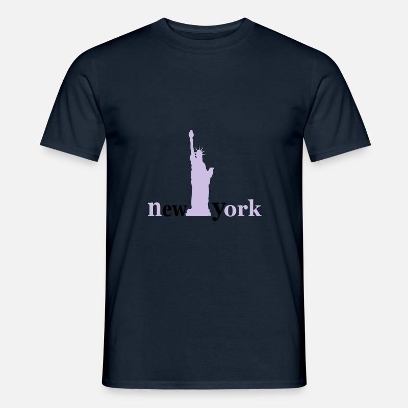 New York - Männer T-Shirt - Navy