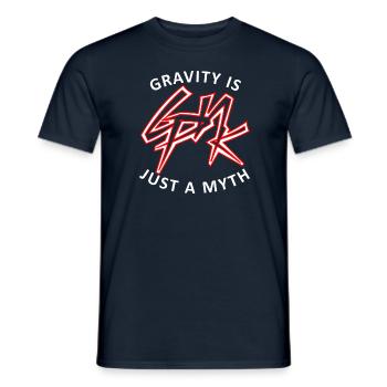 GPNK GRAVITY IS JUST A MYTH - Männer T-Shirt - Navy - Vorne - AI Model Male 178 light (178cm)
