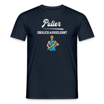 Polier Ausbildung Bestanden Prüfung Bauleiter - Männer T-Shirt - Navy - Vorne - AI Model Male 178 light (178cm)