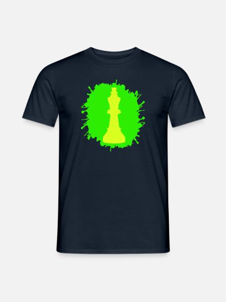 Splatter Chess King 1 - Men's T-Shirt - navy