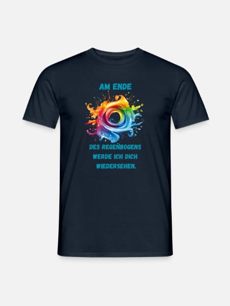 Wiedersehen am Regenbogen - Männer T-Shirt - Navy