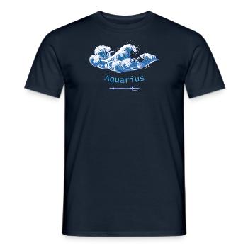 Aquarius - Männer T-Shirt - Navy - Vorne - AI Model Male 178 light (178cm)