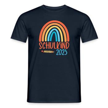 Schulkind 2023 - Männer T-Shirt - Navy - Vorne - AI Model Male 178 light (178cm)