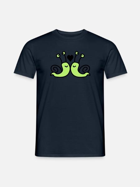 love snails - Men's T-Shirt - navy