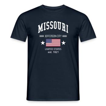 Missouri - Men's T-Shirt - navy - Front - AI Model Male 178 light (178cm)