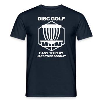 Disc Golf Facile à jouer Difficile d'être bon en cadeau - T-shirt homme - marine - Devant - AI Model Male 178 light (178cm)