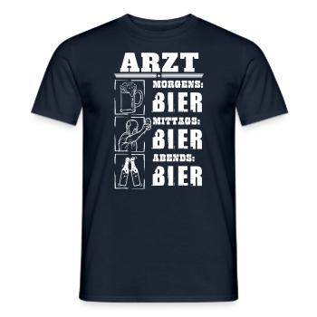 My daily routine as a doctor - Men's T-Shirt - navy - Front - AI Model Male 178 light (178cm)