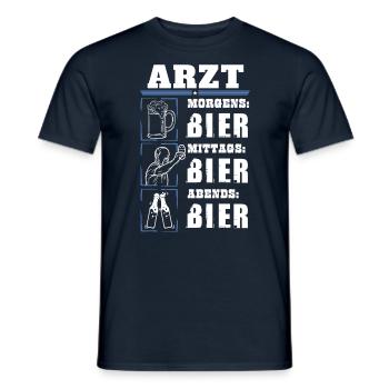 My daily routine as a doctor - Men's T-Shirt - navy - Front - AI Model Male 178 light (178cm)