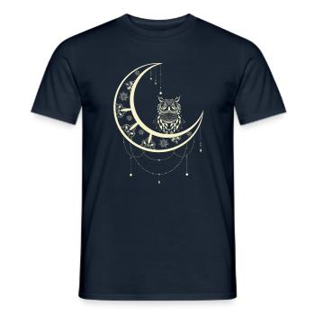 Moon Guardian - Männer T-Shirt - Navy - Vorne - AI Model Male 178 light (178cm)