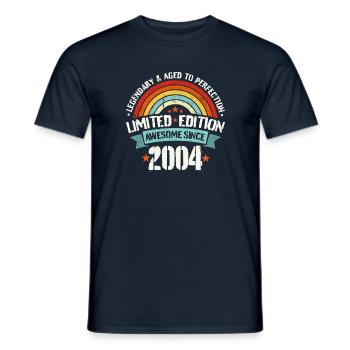 19ème Anniversaire Vintage 2004 19 Ans Cadeau - T-shirt homme - marine - Devant - AI Model Male 178 light (178cm)