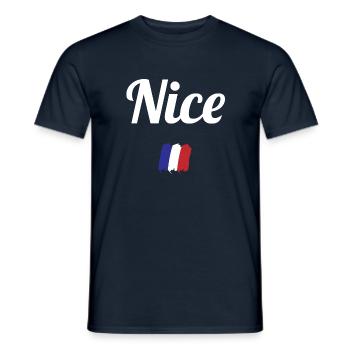 NICE - T-shirt homme - marine - Devant - AI Model Male 178 light (178cm)