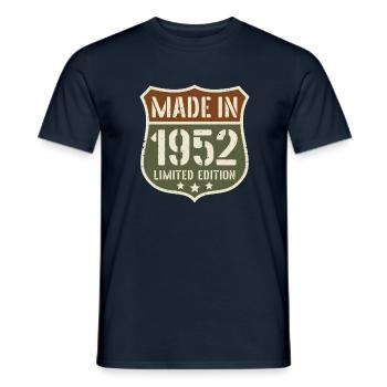 1952 Vintage Birthday Year of birth 1952 Gift - Men's T-Shirt - navy - Front - AI Model Male 178 light (178cm)