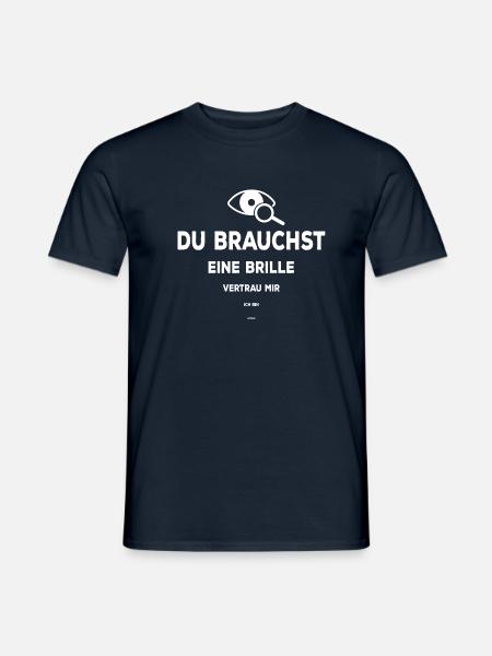 Augenoptiker Sehtest Optiker Brille lustig - Männer T-Shirt - Navy