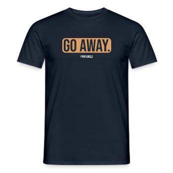 GoAway - Männer T-Shirt - Navy - Vorne - AI Model Male 178 light (178cm)