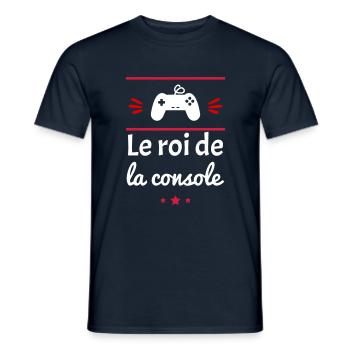 le roi de la console, geek, gameur, gaming - T-shirt homme - marine - Devant - AI Model Male 178 light (178cm)