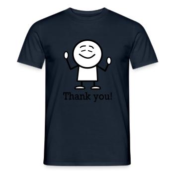 thank you ! - Männer T-Shirt - Navy - Vorne - AI Model Male 178 light (178cm)