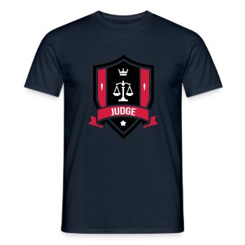Richter / Gerechtigkeit / Richterin / Gericht - Männer T-Shirt - Navy - Vorne - AI Model Male 178 light (178cm)