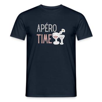 Aperitif time 1 - Men's T-Shirt - navy - Front - AI Model Male 178 light (178cm)