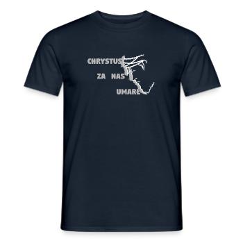 Christus ist für uns gestorben - Polnisch - Männer T-Shirt - Navy - Vorne - AI Model Male 178 light (178cm)
