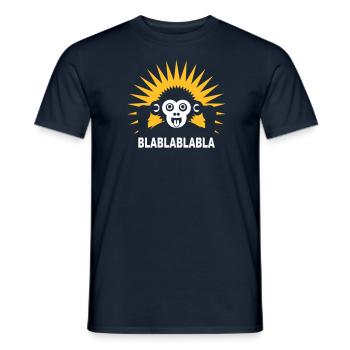 Blablablabla - Monkey babbles with finger in the - Men's T-Shirt - navy - Front - AI Model Male 178 light (178cm)