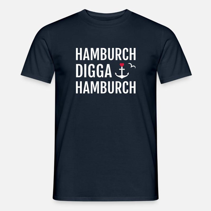 Hamburch DIGGA Hamburch - Männer T-Shirt - Navy