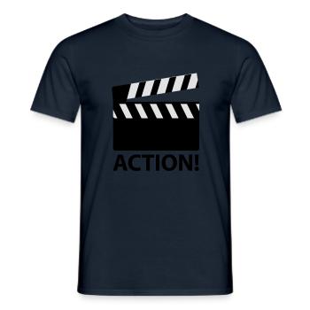 action_f2 - Männer T-Shirt - Navy - Vorne - AI Model Male 178 light (178cm)