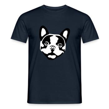Dog - French Bulldog - T-shirt homme - marine - Devant - AI Model Male 178 light (178cm)