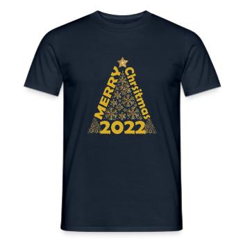 Merry Christmas 2022 - Männer T-Shirt - Navy - Vorne - AI Model Male 178 light (178cm)
