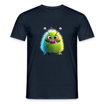 Happy Halloween niedliche Monsterzunge aus gruseligem Spaß - Männer T-Shirt - Navy - Vorne - AI Model Male 178 light (178cm)