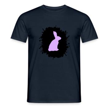 splatter hase - Männer T-Shirt - Navy - Vorne - AI Model Male 178 light (178cm)