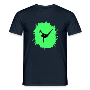 Breakdance éclaboussures - T-shirt homme - marine - Devant - AI Model Male 178 light (178cm)