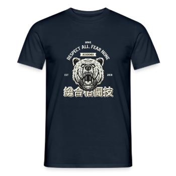 Respect All, Fear None Bear Apparel - Men's T-Shirt - navy - Front - AI Model Male 178 light (178cm)