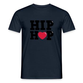 I heart Hip Hop - T-shirt homme - marine - Devant - AI Model Male 178 light (178cm)