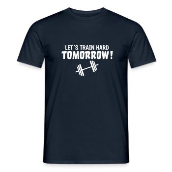 Rest day Spruch Training Kraftsport Krafttraining - Männer T-Shirt - Navy - Vorne - AI Model Male 178 light (178cm)