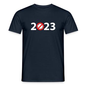 Virus Anti Corona 2023 - T-shirt homme - marine - Devant - AI Model Male 178 light (178cm)