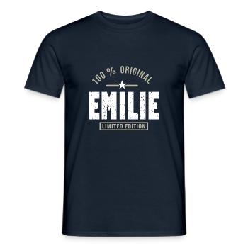 Emilie ORIGINAL Geschenk personifiziert Name emilie - Männer T-Shirt - Navy - Vorne - AI Model Male 178 light (178cm)