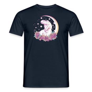 Pastel Goth Trex Design. Aesthetic Vaporwave - Men's T-Shirt - navy - Front - AI Model Male 178 light (178cm)