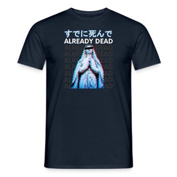 Bereits tot Vaporwave Meme Ästhetische Panne - Männer T-Shirt - Navy - Vorne - AI Model Male 178 light (178cm)