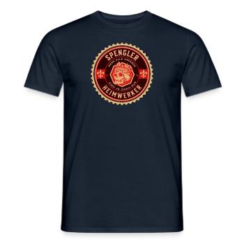 Der Spengler King der Handwerker Totenkopf Design - Männer T-Shirt - Navy - Vorne - AI Model Male 178 light (178cm)